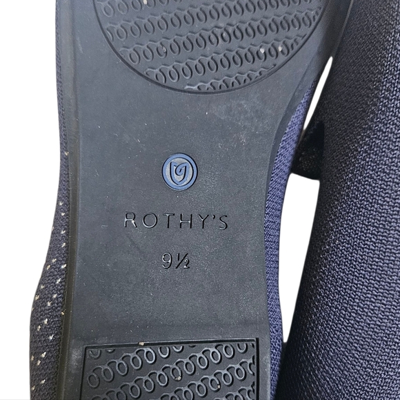 Rothy's Limited Edition Navy Blue Virgo Zodiac Flats Size 9.5 - Picture 9 of 11